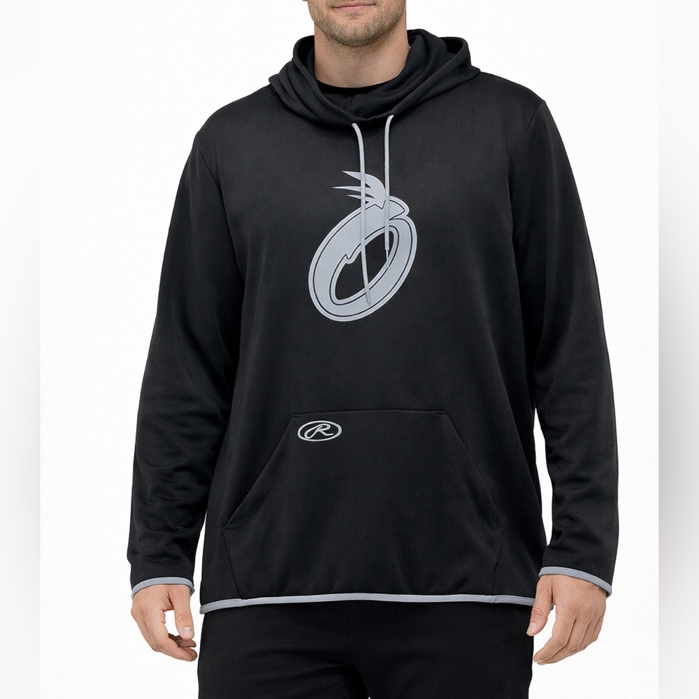 Rawlings Logo Funnel Neck Sweatshirt Men's Size 2XL Black